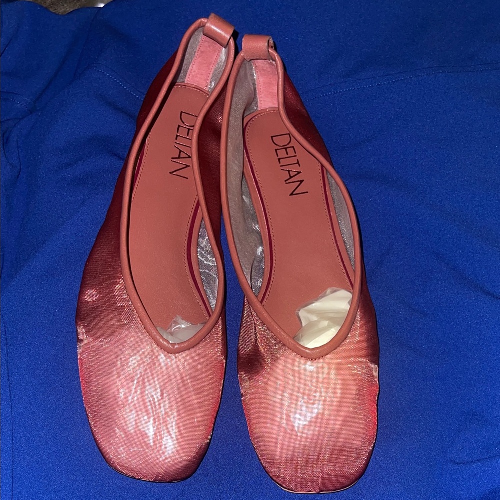 Deltan Maeve Mesh Ballerina Dress Flats Size 11M Color: Baked Clay - Picture 4 of 5